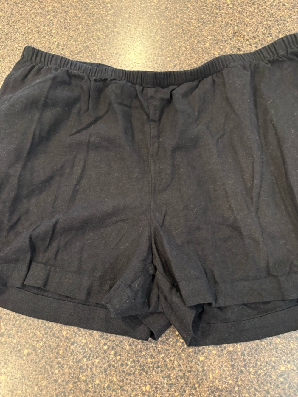 Black Women's linen Shorts